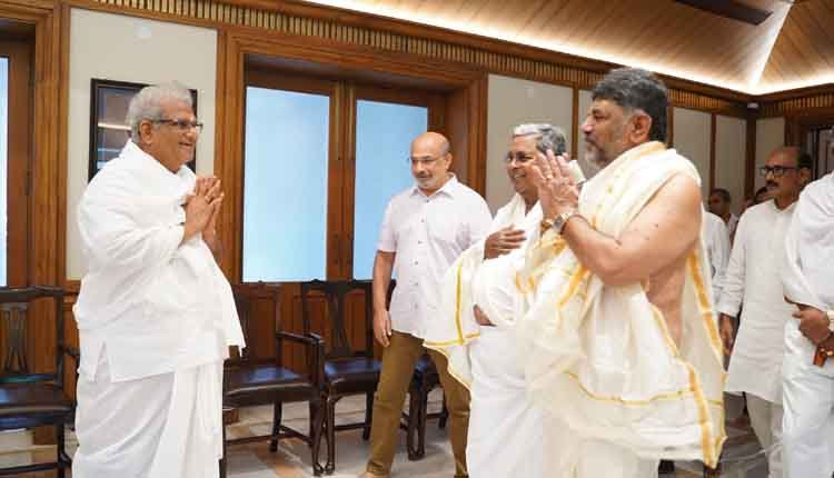 CM Siddaramaiah and DCM DKS visited dharmastala 1