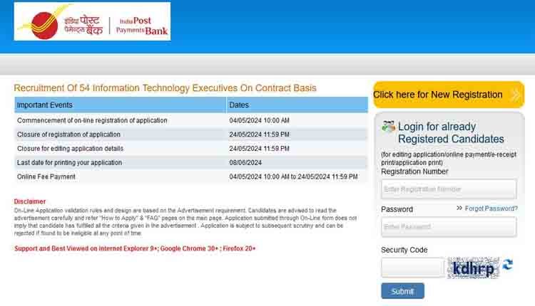 IPPB notification 54 temporary post 1