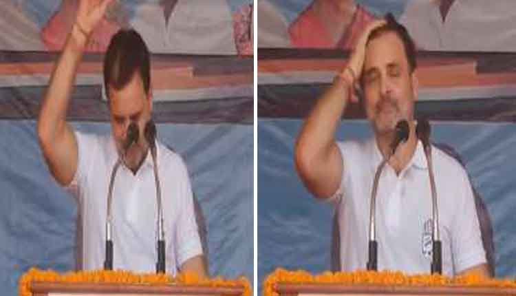 Rahul gandhi water to his head 1