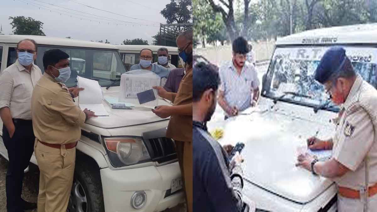 white board cars seazed rto officers