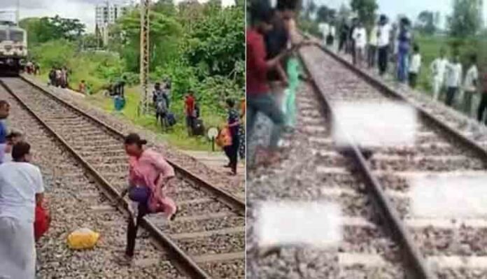 Reels on railway track couple and kid dead