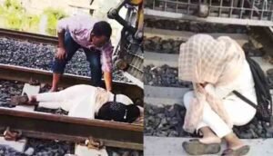 girl slept on railway track