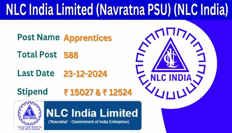 NLC Recruitment 2025 588 posts 0