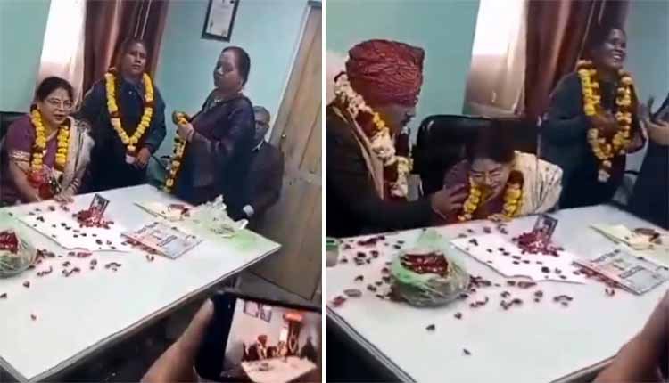 wife dead in husband farewell party 0