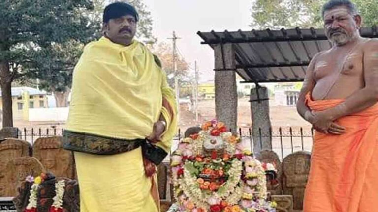 Mahashivaratri celebration at Shri Kurmagiri Shri Lakshmi Adi Narayanaswamy temple in Ellodu village, Karnataka.