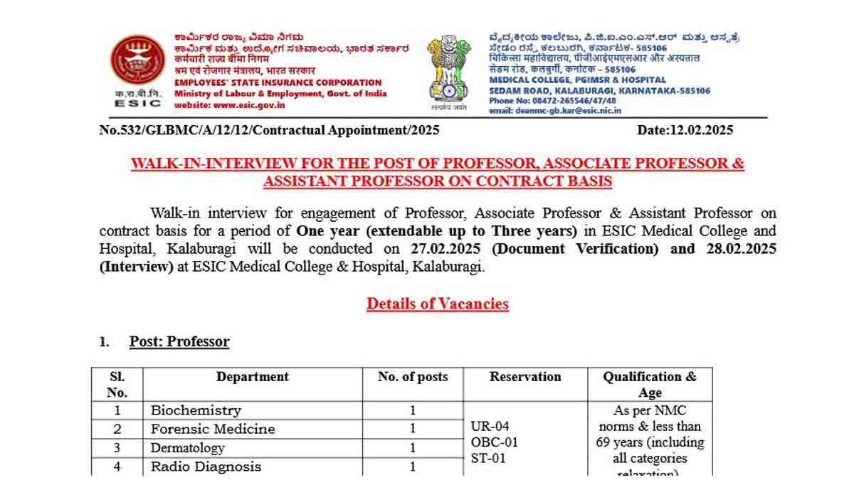 esic-karnataka-recruitment-2024