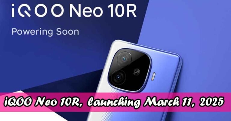 iQOO Neo 10R smartphone India launch with Snapdragon 8s Gen 3, 50MP camera, and 6400mAh battery