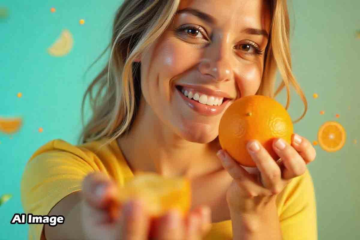 orange fruit - rich in Vitamin C, boosts immunity & skin health