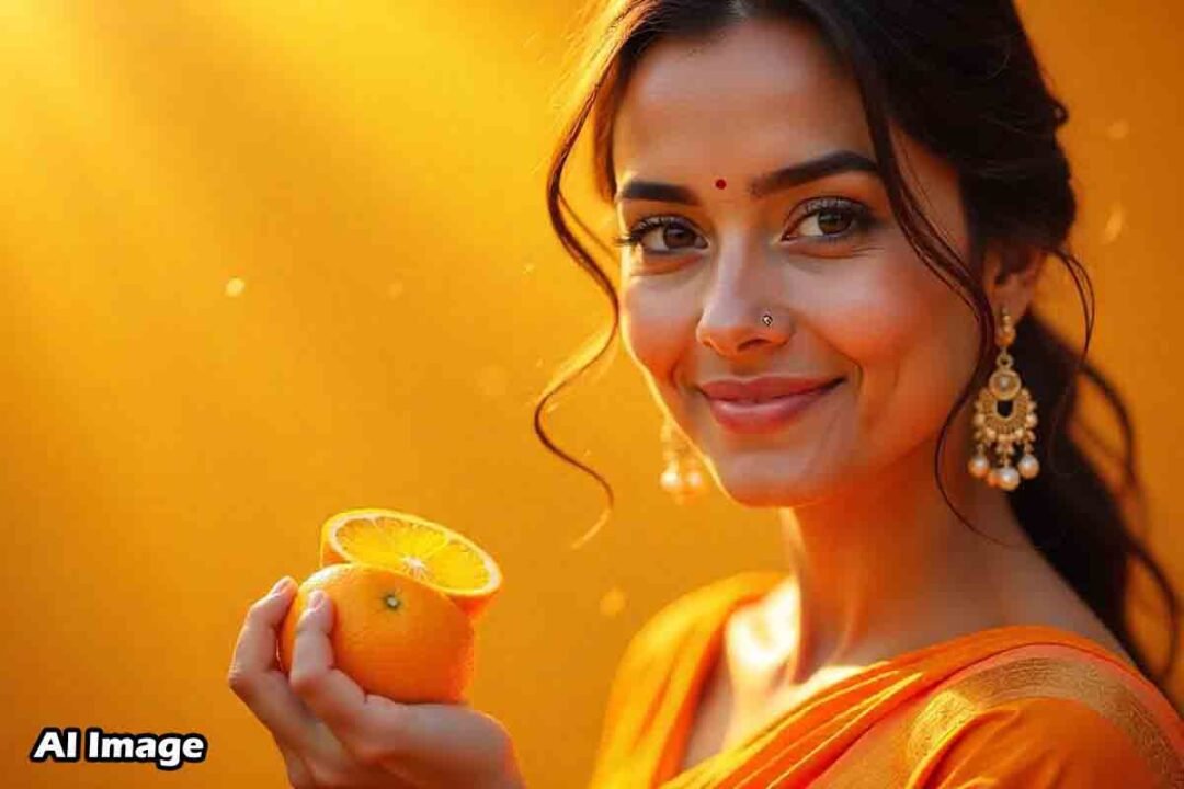 orange fruit - rich in Vitamin C, boosts immunity & skin health