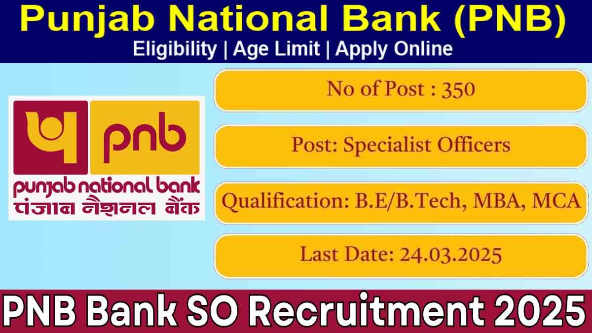 "PNB Recruitment 2025 notification for 350 job openings".