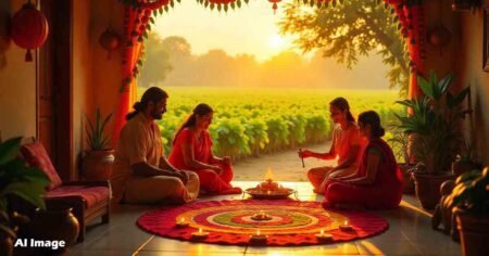 Ugadi 2025 celebrations in India with traditional rituals and decorations