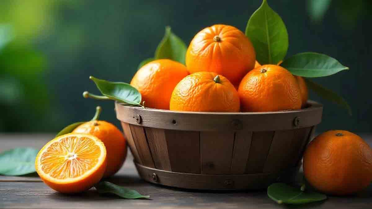"Fresh oranges rich in vitamin C and antioxidants for health benefits"