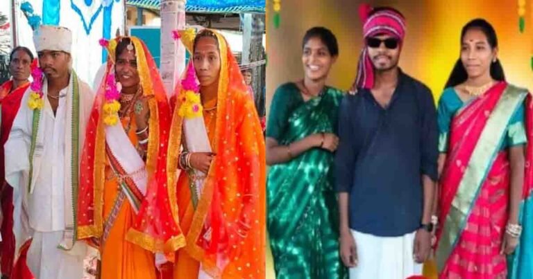 Telangana - A man marries two women in the same wedding ceremony in Telangana