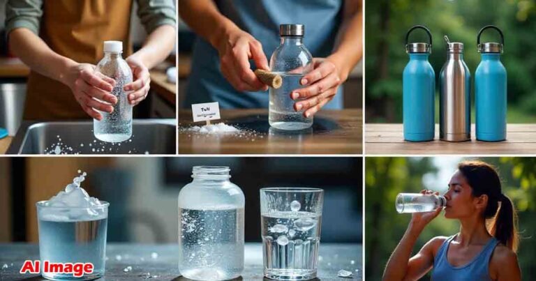 Water Bottles - Proper way to clean a reusable water bottle using hot water and soap