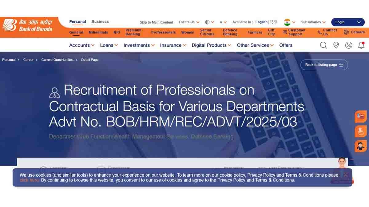 Bank of Baroda Recruitment 2025 - Apply Online for 146 Vacancies Before April 25