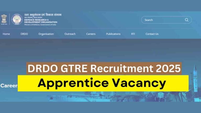 DRDO Apprentice Recruitment 2025 for GTRE Division