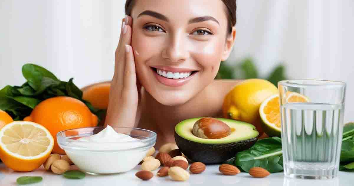 Beauty - Healthy skin diet plan with protein-rich foods like eggs, paneer, and lentils