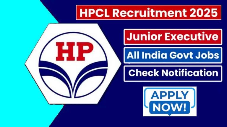 HPCL Junior Executive Recruitment 2025 notification for 103 vacancies