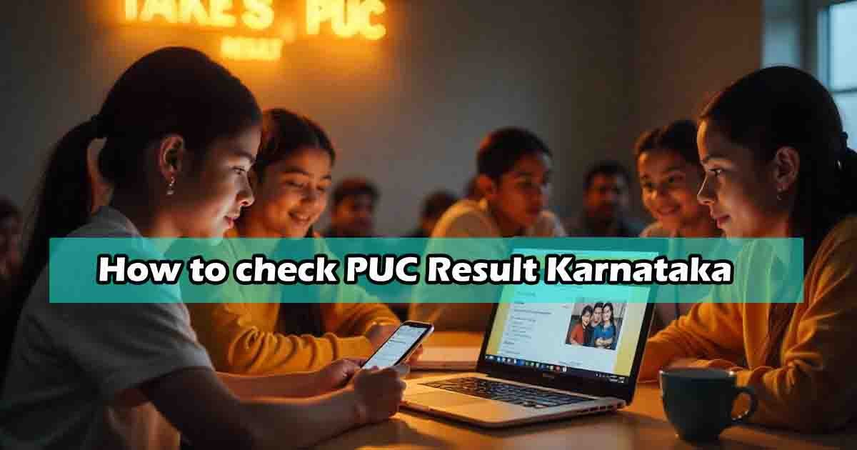 Karnataka 2nd PUC Result 2025 – Students checking results online at karresults.nic.in