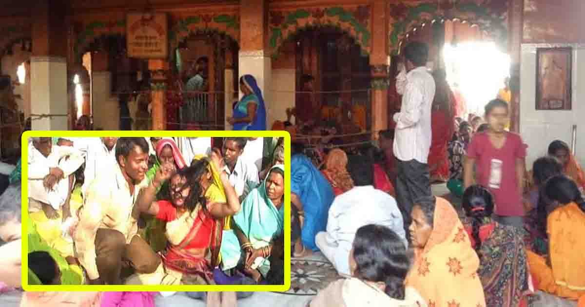 Devotees gather at Navak Baba Brahma Sthan during Chaitra Navratri fair in Maniyar, Ballia, Uttar Pradesh