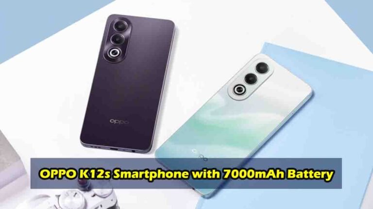 OPPO K12s mobile phone featuring 7000mAh battery, 50MP camera, 120Hz AMOLED display