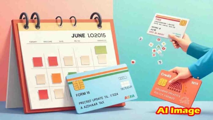 Important financial changes in June 2025 including EPFO 3.0, Aadhaar update, TDS deadline