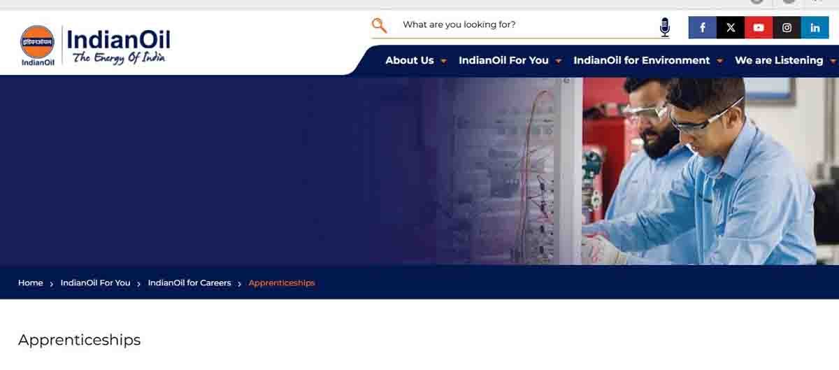 IOCL Apprentice Recruitment 2025 – Apply for 1770 Trade & Technician Apprentice Vacancies