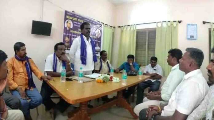 Local News - B.N. Gangadharappa addressing the KSDSS Gudibande unit, empowering Dalit community leadership