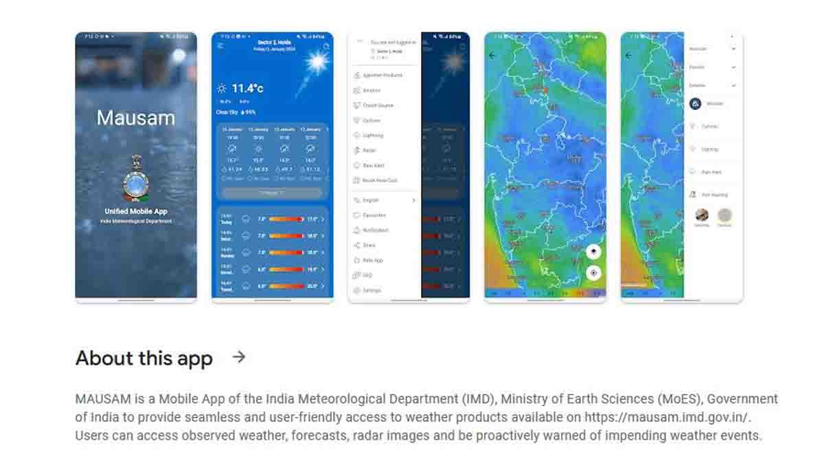 Government’s Mausam App for Real-time Rain and Weather Alerts by IMD