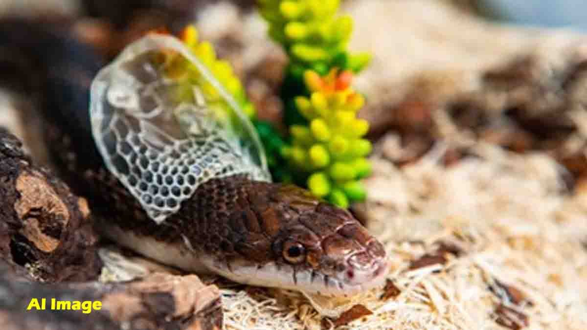 Snake shedding its skin - Ecdysis process in reptiles
