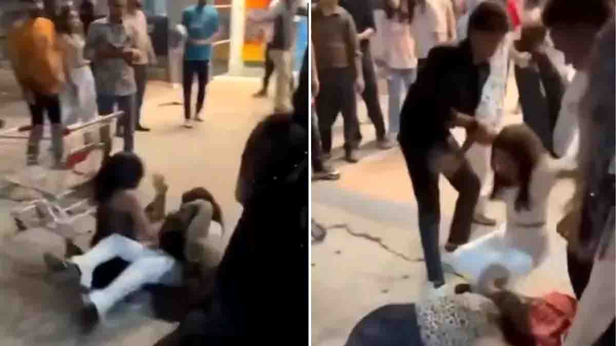 Young women fighting outside Indore pub in Vijay Nagar Indore – viral video