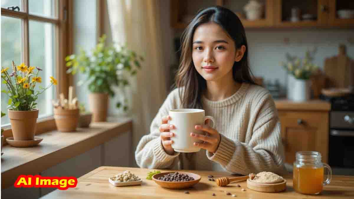 Cloves Health Benefits - A cup of warm milk with clove powder for natural immunity, digestion, energy, and bone health