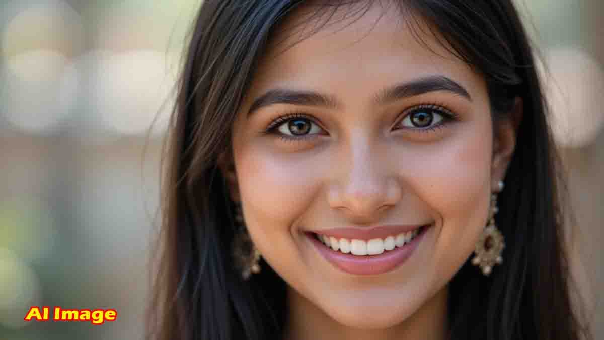 A young woman smiling with visible cheek dimples, showing the natural facial muscle formation - Dimple Smile
