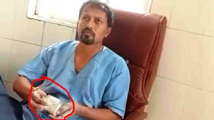 Local News - Suspended doctor from Gudibande government hospital after bribery allegations, people gathered outside hospital in Karnataka