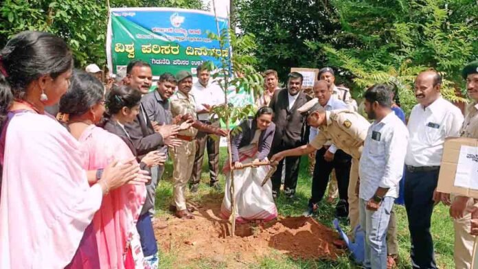 Save Nature - World Environment Day tree planting and awareness rally in Gudibande