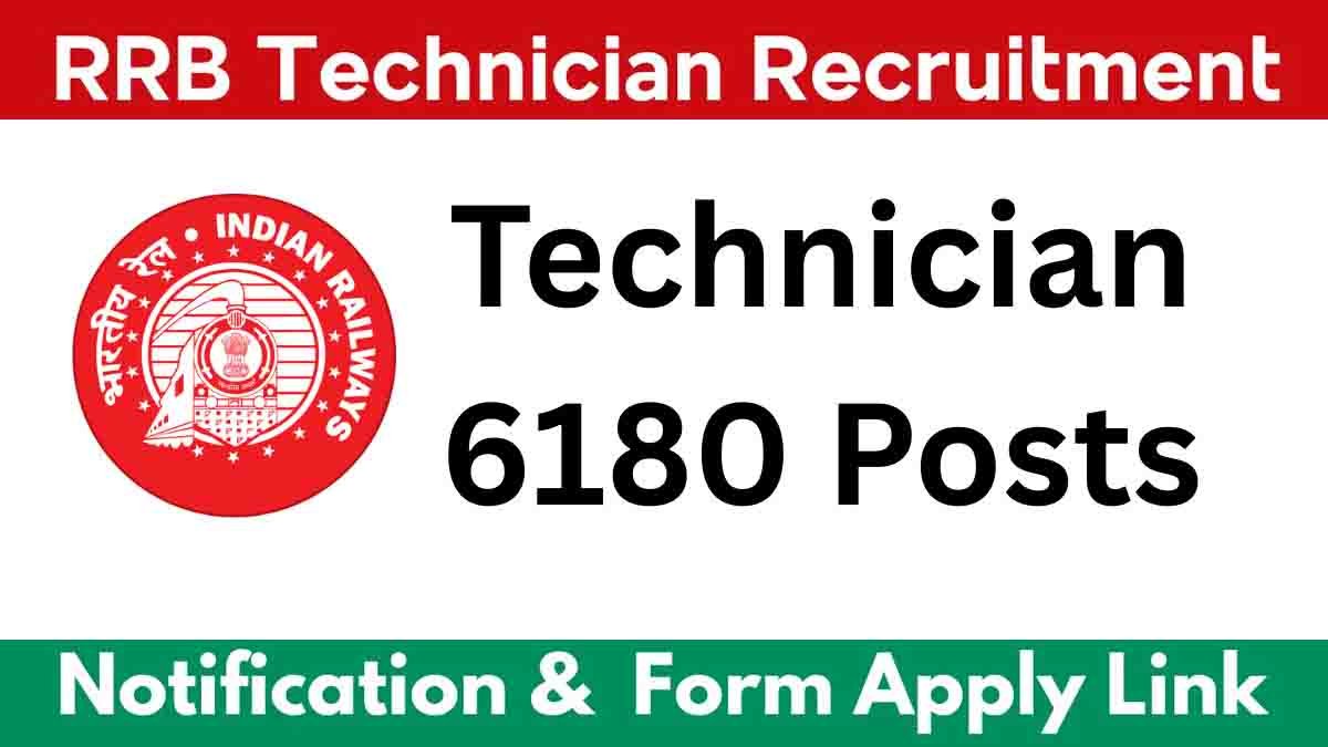 RRB Recruitment 2025 – Indian Railways invites applications for 6180 vacancies