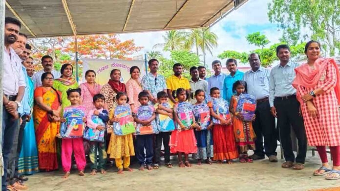 Students Receive Stationery from Donors at Beechaganahalli Govt School, Karnataka