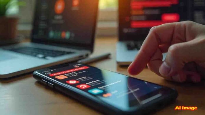 Android user alerted about dangerous apps stealing personal data via Google Play Store.