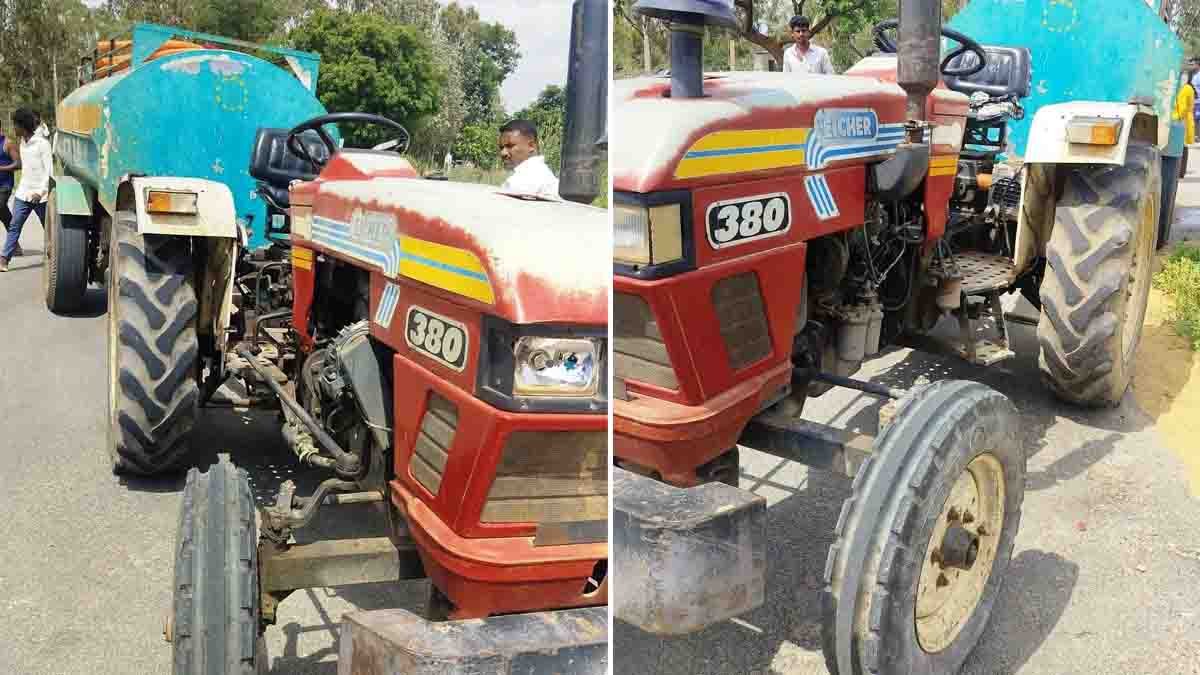 Tragic road accident near Beechaganahalli Cross – Woman dies after falling from moving tractor in Chikkaballapur