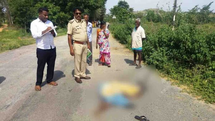 Tragic road accident near Beechaganahalli Cross – Woman dies after falling from moving tractor in Chikkaballapur