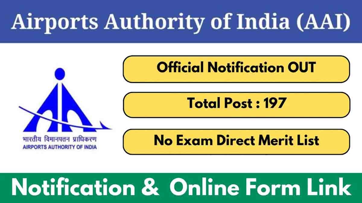 AAI Apprentice Recruitment 2025 Notification – ITI, Diploma, Graduate Training with Stipend