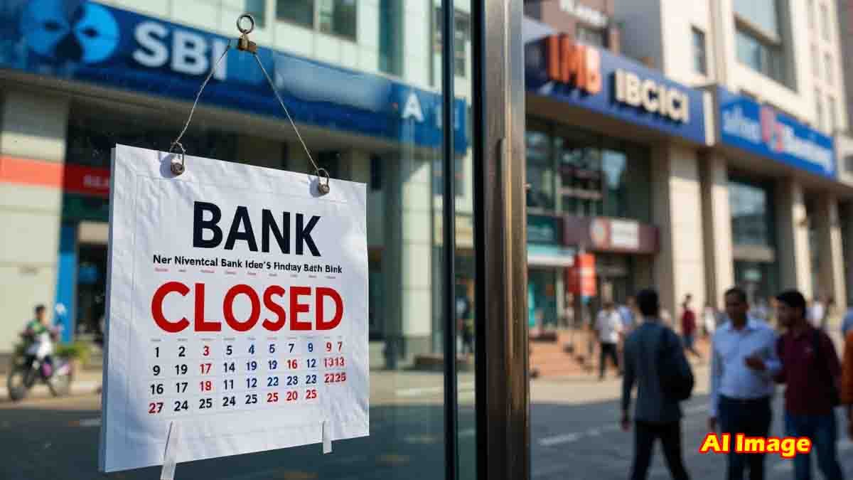Bank closed notice board with calendar for August 2025 – Indian Bank Holidays, festivals and national holidays
