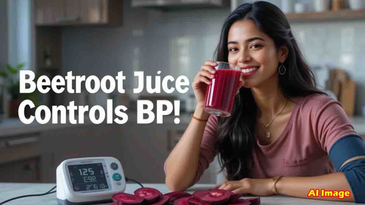 Fresh beetroot juice helps reduce high blood pressure naturally