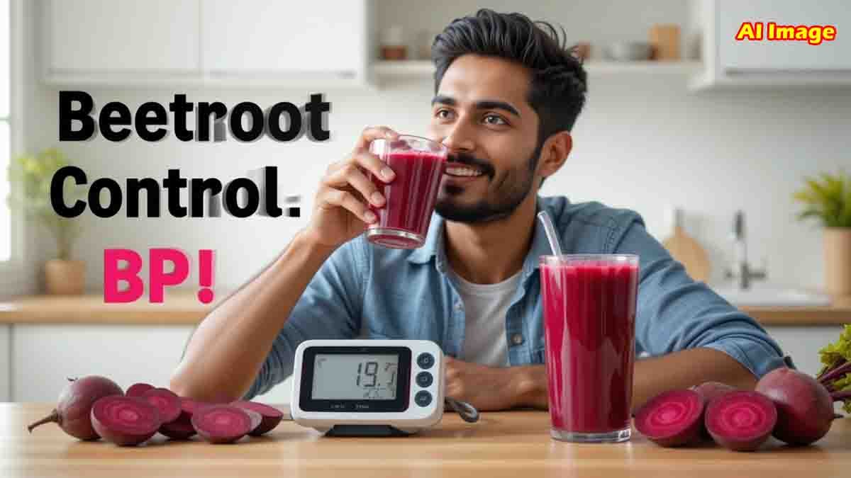 Fresh beetroot juice helps reduce high blood pressure naturally