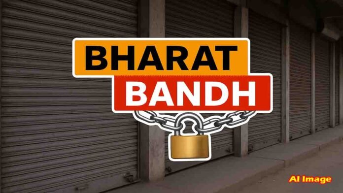 Bharat Bandh 2025 protest by workers and farmers across India