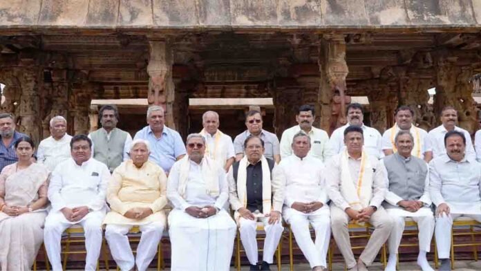 Chief Minister Siddaramaiah addressing the 14th Karnataka Cabinet Meeting at Nandi Hills
