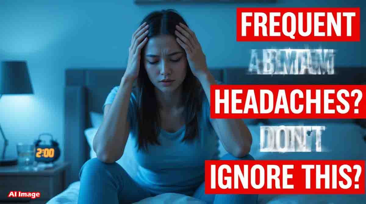 Headache : ಪದೇ ಪದೇ ತಲೆನೋವಾ? ನಿರ್ಲಕ್ಷಿಸಬೇಡಿ, ಇದಕ್ಕೆ ಗಂಭೀರ ಕಾರಣಗಳಿರಬಹುದು, ಈ ಸುದ್ದಿ ಓದಿ…! 1 Woman holding her head in pain due to recurring headache caused by stress and dehydration