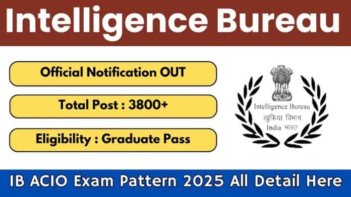 Intelligence Bureau ACIO Recruitment 2025 Notification Released – Apply for 3717 Posts