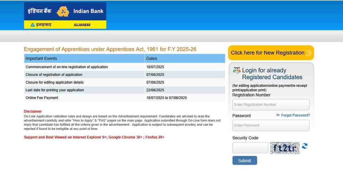 Indian Bank Apprentice Recruitment 2025 – Apply for 1500 Posts Online - Bank Job