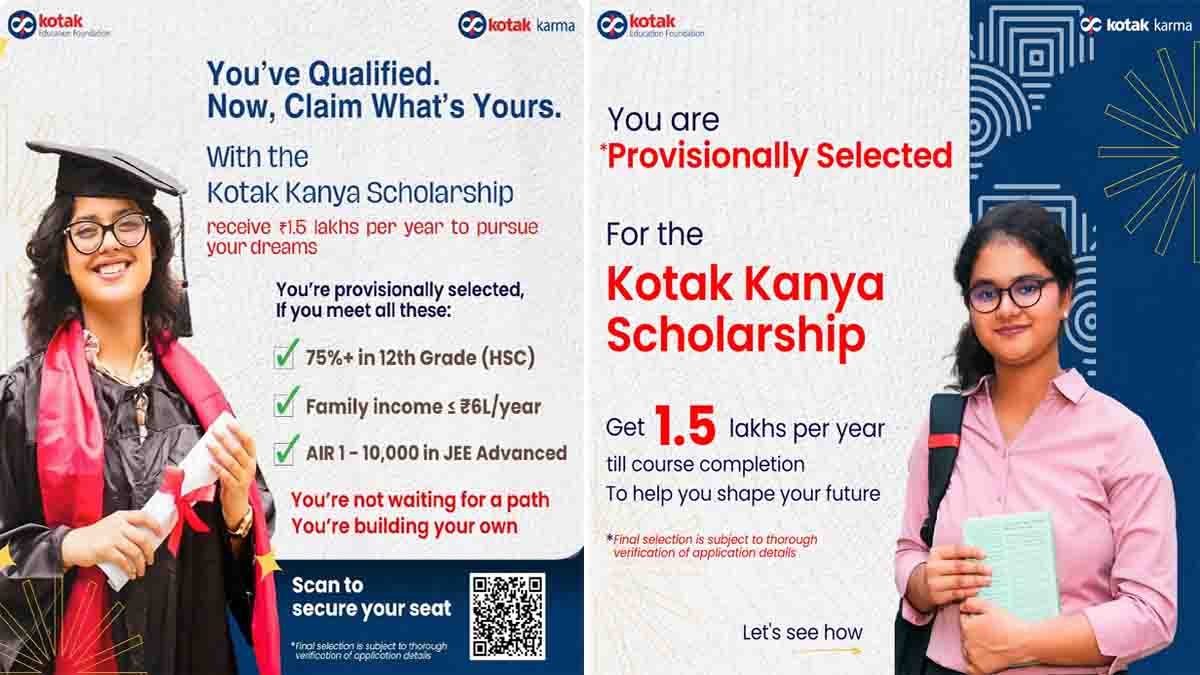 Kotak Kanya Scholarship 2025 – Girl Students Applying Online for Professional Course Financial Aid